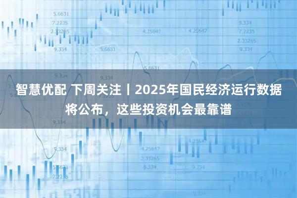 智慧优配 下周关注丨2025年国民经济运行数据将公布，这些投资机会最靠谱